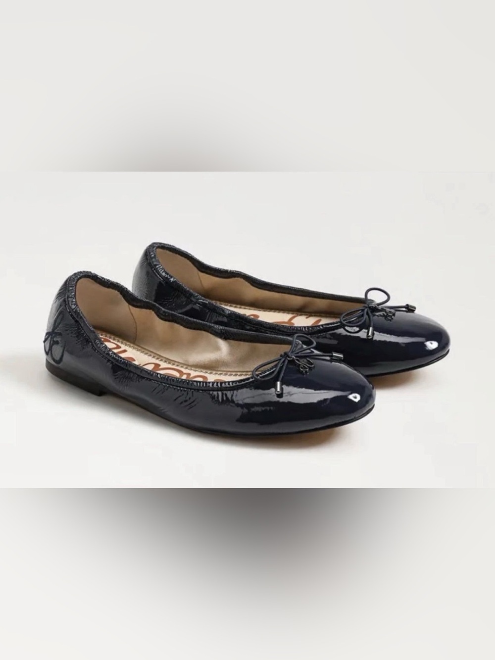 🥿 NIB Sam Edelman Felicia Ballet Flats Size 6 Midnight Blue Leather MSRP $120